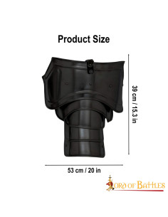 Spallacci da guerriero medievale in acciaio dolce,... 2