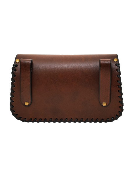 Borsa in pelle con croce celtica in...