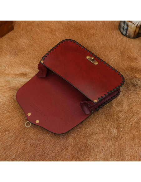 Borsa in pelle con croce celtica in...