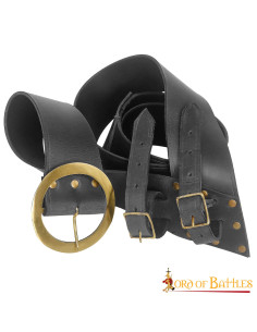 Baldracchino con cintura portaspada in pelle nera