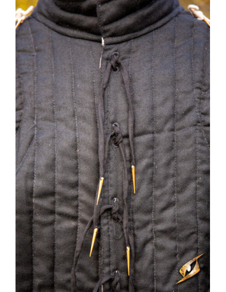 Gambeson cavalleresco medievale in nero