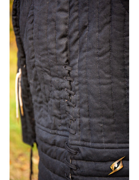 Gambeson cavalleresco medievale in nero