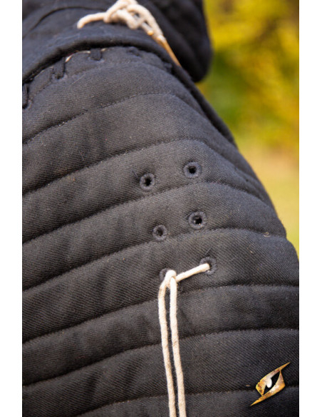 Gambeson cavalleresco medievale in nero