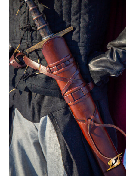 Fodero con cintura per spade, marrone