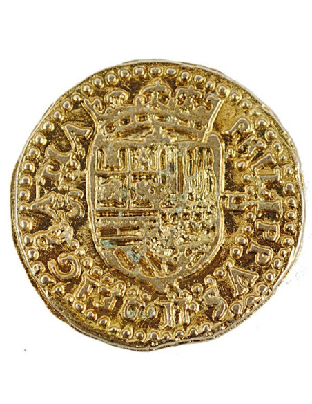 Moneta d'oro da 2 scudi, 3 cm. Moneta d'oro da 2 scudi, 3 cm.