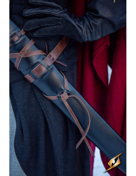 Fodero con cintura per spade in pelle... Fodero con cintura per spade in pelle...