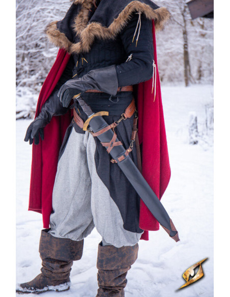 Fodero con cintura per spade in pelle... Fodero con cintura per spade in pelle...