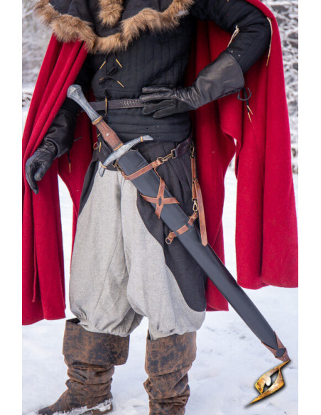 Fodero con cintura per spade in pelle... Fodero con cintura per spade in pelle...