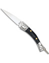 Coltello tascabile Albainox in acrilico nero (3,60 cm)