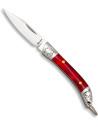 Coltello tascabile in acrilico rosso Albainox (5,20 cm)