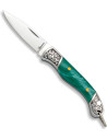 Coltello marca Albainox in acrilico verde (4,20 cm)