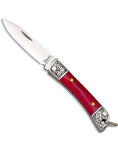 Coltello tascabile in acrilico rosso Albainox (4,70 cm)