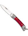 Coltello tascabile in acrilico rosso Albainox (4,70 cm)