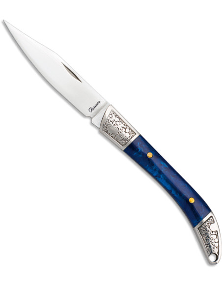 Coltello tascabile in acrilico blu...