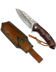 Coltello Albainox marca acciaio Damasco, con fodero (7,40...