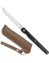 Coltello marca Albainox in legno nero con fodero (9,30 cm.)