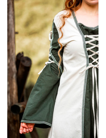 Abito medievale modello Amalia, verde...