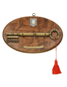 Panoplia con la chiave della porta santa (29x18 cm.)