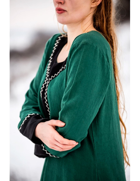 Abito lungo vichingo Freya, verde