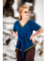 Tunica vichinga da donna modello Matilda, blu