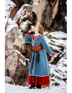 Cappotto vichingo da donna modello Birka Skadi, blu 2