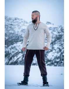 Camicia medievale da uomo modello Elfriede, naturale