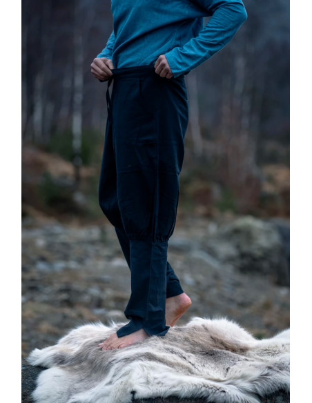 Pantaloni vichinghi da uomo Kjell, neri