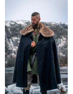 Mantello vichingo modello Janne, nero
