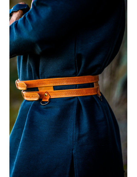 Doppia cintura vichinga in pelle...