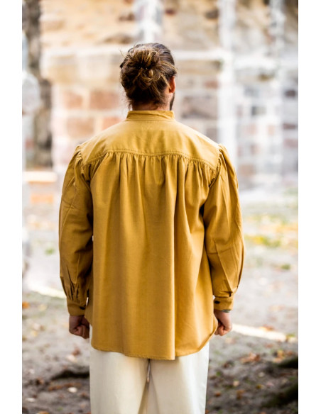 Camicia medievale con lacci a collo...