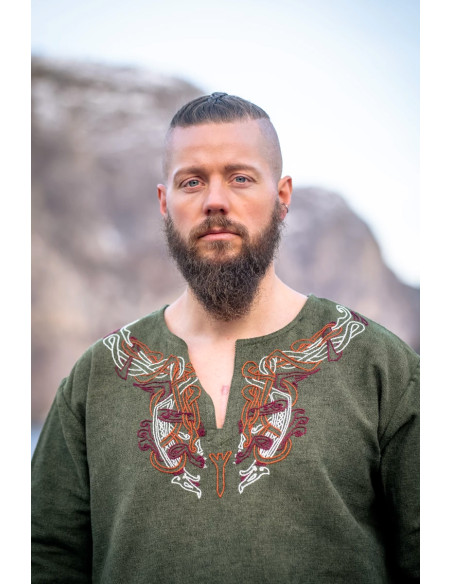 Tunica vichinga di Snorri con ricamo...