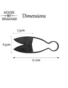 Forbici vichinghe con fodero in cuoio (17,1 cm.) 2