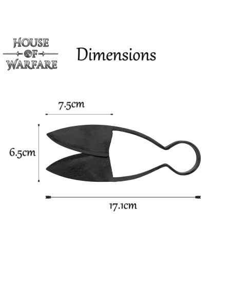 Forbici vichinghe con fodero in cuoio...