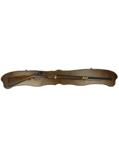 Fucile medievale inglese a canna lunga con attacco a muro