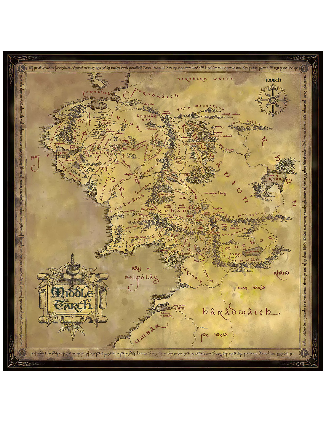 Mappa puzzle della Terra di Mezzo dal Signore degli Anelli ⚔️ Negozio  Medievale