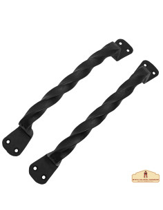 Set di 2 maniglie per porte medievali intrecciate in...
