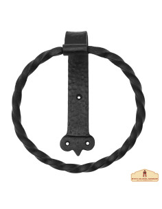 Porta asciugamani rustico medievale rotondo in ferro...