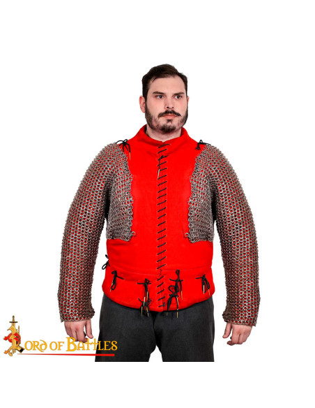 Spalle e maniche in rete con anelli... Spalle e maniche in rete con anelli...