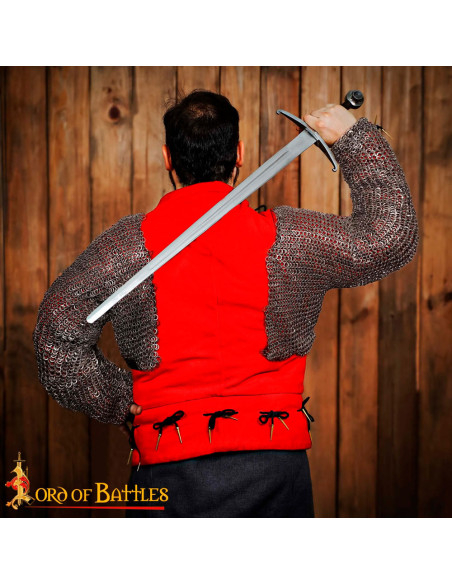 Spalle e maniche in rete con anelli... Spalle e maniche in rete con anelli...