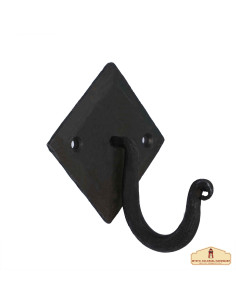 Semplice supporto a spirale in ferro battuto per appendere