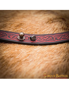 Bracciale regolabile con nodi celtici - Granato 2