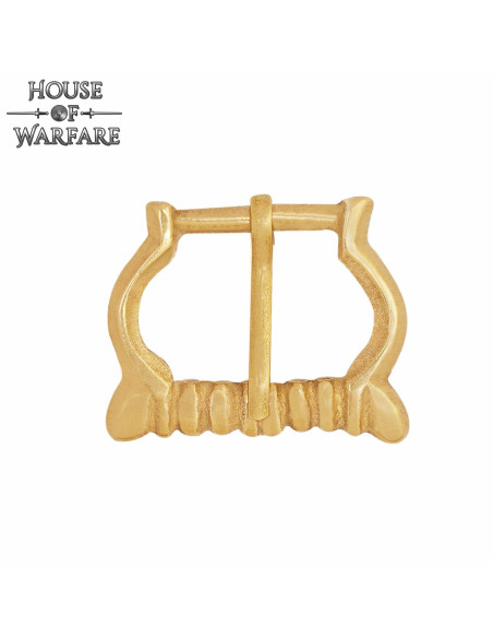 Piccola fibbia medievale in ottone...