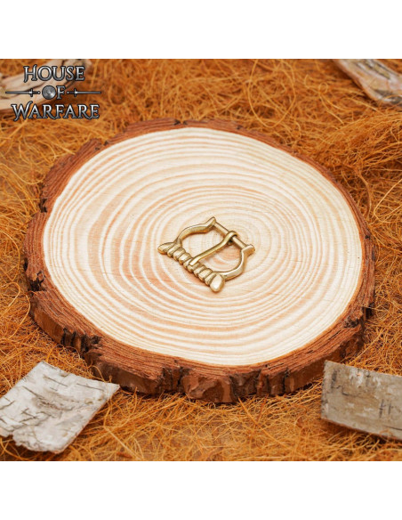 Piccola fibbia medievale in ottone...