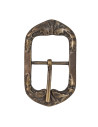Fibbia medievale in ottone antico dal design fantasy, varie misure