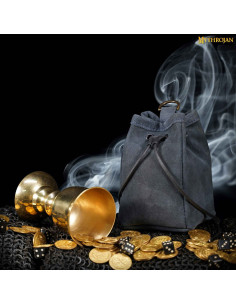 Borsa medievale in pelle scamosciata per ricreazioni,...