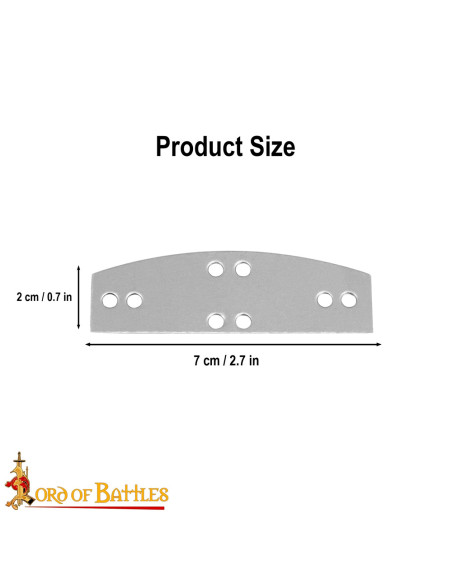 Confezione da 100 piastre in acciaio...