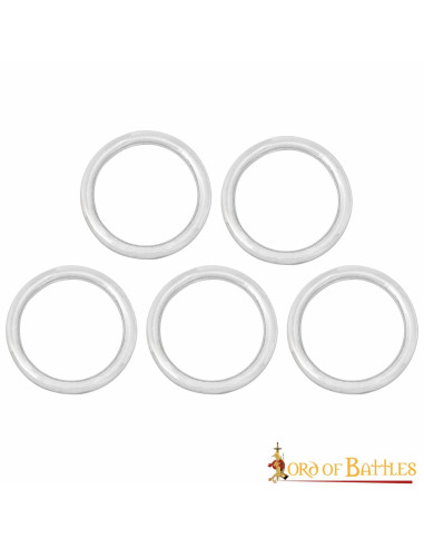 Confezione da 5 anelli in acciaio nichelato per cinture (2,54 cm)