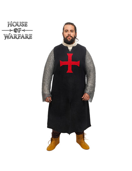 Crociati tabardi medievali, colore nero