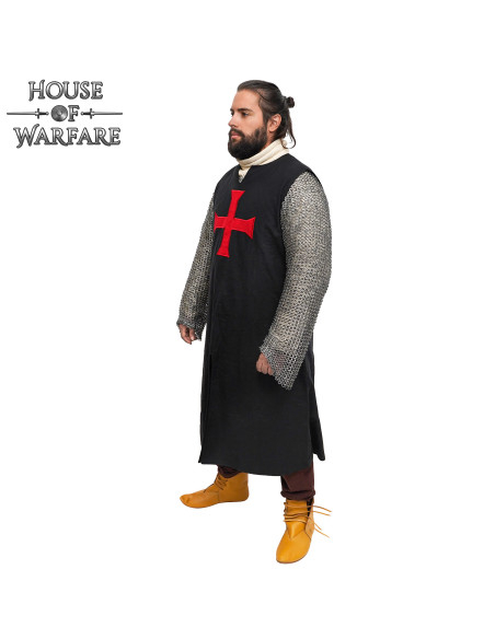 Crociati tabardi medievali, colore nero