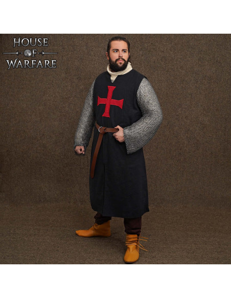 Crociati tabardi medievali, colore nero